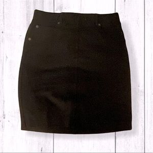 Three Dots Faux Black Jean Knit Skirt